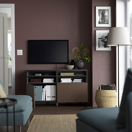 BESTÅ TV bench with doors