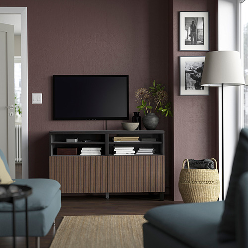 BESTÅ TV bench with doors