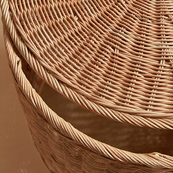 TOLKNING - Pouffe with storage, handmade rattan