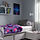 BLÅSKATA - duvet cover and pillowcase, purple/black patterned, 150x200/50x80 cm | IKEA Indonesia - PE904660_S1