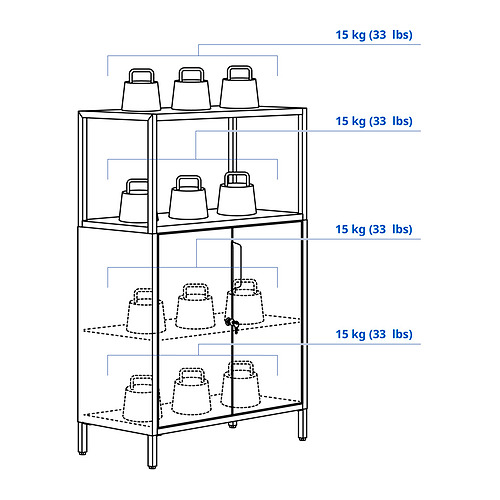 TROTTEN kabinet berpintu