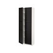 METOD - High cabinet with shelves, white/Lerhyttan black stained, 80x37x200 cm