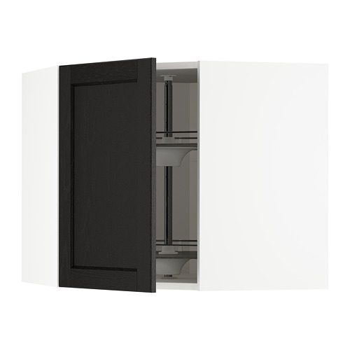 METOD corner wall cabinet with carousel
