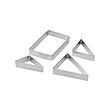 LÄTTBAKAD - Cookie cutter, set of 4, stainless steel