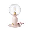 ÅSKMULLER - Table lamp, dimmable light pink/red, 24 cm