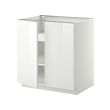 METOD - Base cabinet with shelves/2 doors, white/Ringhult white, 80x60x80 cm