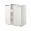 METOD - Kabinet dasar dg rak/2 pintu, putih/Veddinge putih, 80x60x80 cm