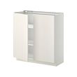 METOD - Base cabinet with shelves/2 doors, white/Veddinge white, 80x37x80 cm