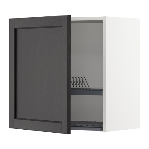 METOD wall cabinet with dish drainer