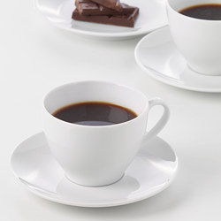 VÄRDERA - Coffee cup and saucer, white, 20 cl