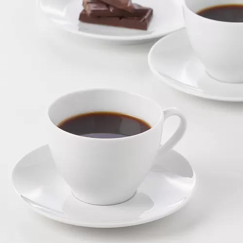 VÄRDERA cangkir kopi dan tatakan