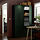 BESTÅ - kombinasi penyimpanan dengan pintu, hitam-cokelat Selsviken/high-gloss hijau zaitun tua, 120x42x193 cm | IKEA Indonesia - PE823944_S1