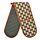 RINNIG - oven mitt, patterned light beige/grey-green brown-red | IKEA Indonesia - PE936914_S1