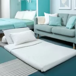 RÅHOLT - Kasur lipat, abu-abu, 91x190 cm