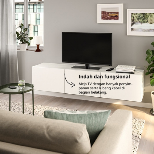 BESTÅ TV bench with doors