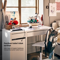 MICKE - Desk, white, 105x50 cm