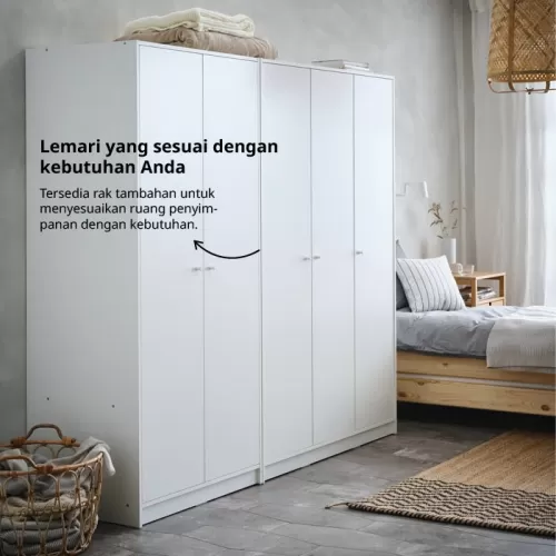 KLEPPSTAD wardrobe with 3 doors, white, 117x176 cm | IKEA Indonesia