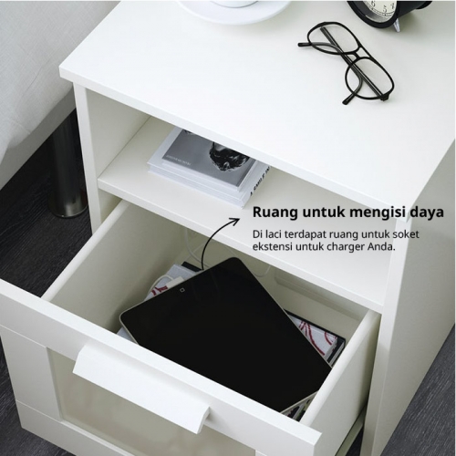 BRIMNES meja samping tempat tidur