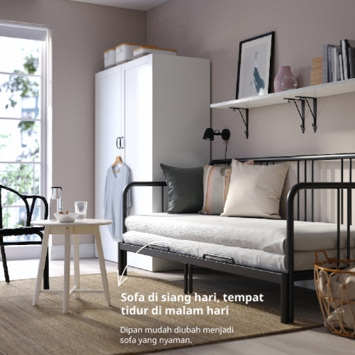 引取希望 FYRESDAL IKEA デイベッドフレーム　② FYRESDAL day-bed frame, black, 80x200 cm | IKEA Indonesia