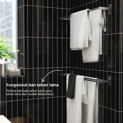 BROGRUND towel rail, stainless steel, 67 cm IKEA Indonesia