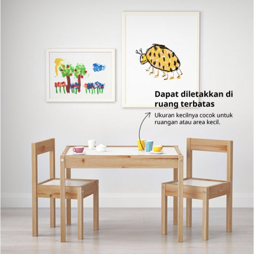 LÄTT meja anak dengan 2 kursi