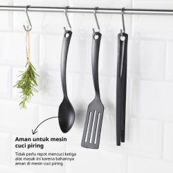 GNARP - Perkakas dapur, set isi 3, hitam