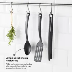 GNARP - Perkakas dapur, set isi 3, hitam