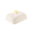 SHINPO - Food cover square M white/yellow