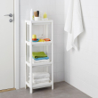 VESKEN - Unit rak, putih, 37x23x101 cm