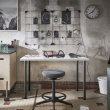 ADILS/LINNMON - Desk, white/dark grey, 100x60 cm