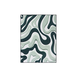 SHUFU - Karpet motif geometris hijau 120x160