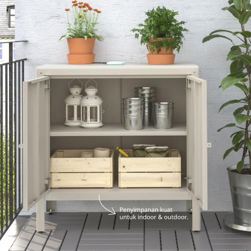 KOLBJÖRN cabinet in/outdoor, beige, 80x81 cm | IKEA Indonesia