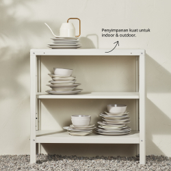 KOLBJÖRN - Unit rak dalam/luar ruang, krem, 80x81 cm