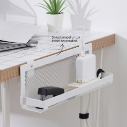FÖRSÄSONG - Baki manajemen kabel, putih, 38 cm