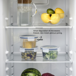 IKEA 365+ - Kotak makan dengan tutup, bulat/plastik, 750 ml
