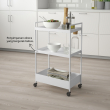 NISSAFORS - Trolley, white, 50.5x30x83 cm