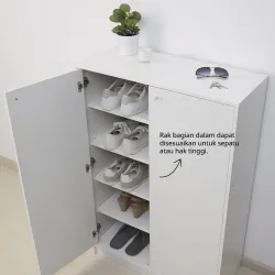 KLEPPSTAD - Kabinet/tempat sepatu, putih, 80x35x117 cm