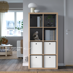KUGGIS - Storage box with lid, white, 32x32x32 cm