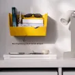 FODERTRÅG - Organiser for desk/wall, bright yellow, 25x18x15 cm