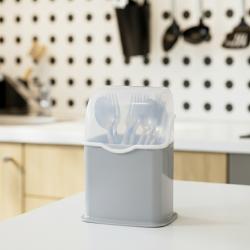 SHINPO - Cutlery holder grey/white