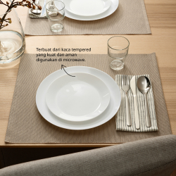 OFTAST - Side plate, white, 19 cm