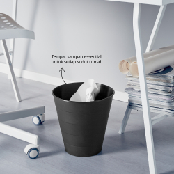 FNISS - Waste bin, black, 10 l