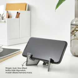 YUPPIENALLE - Holder for mobile phone, grey