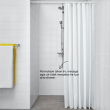 BJÄRSEN - Shower curtain, white, 180x200 cm