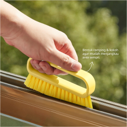 PEPPRIG - Scrubbing brush for corners, yellow