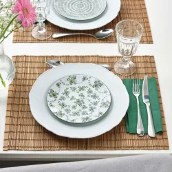 ENTUSIASM - Side plate, patterned/green, 18 cm