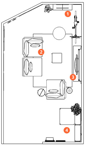 Solusi desain IKEA  untuk Anda satu ruang tamu dengan 