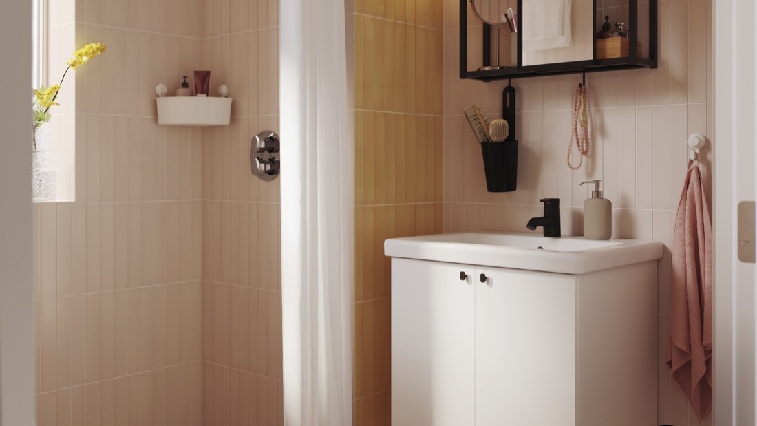 Rak sudut kamar mandi