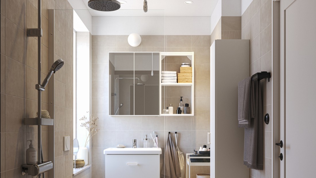 memasang rak kamar mandi