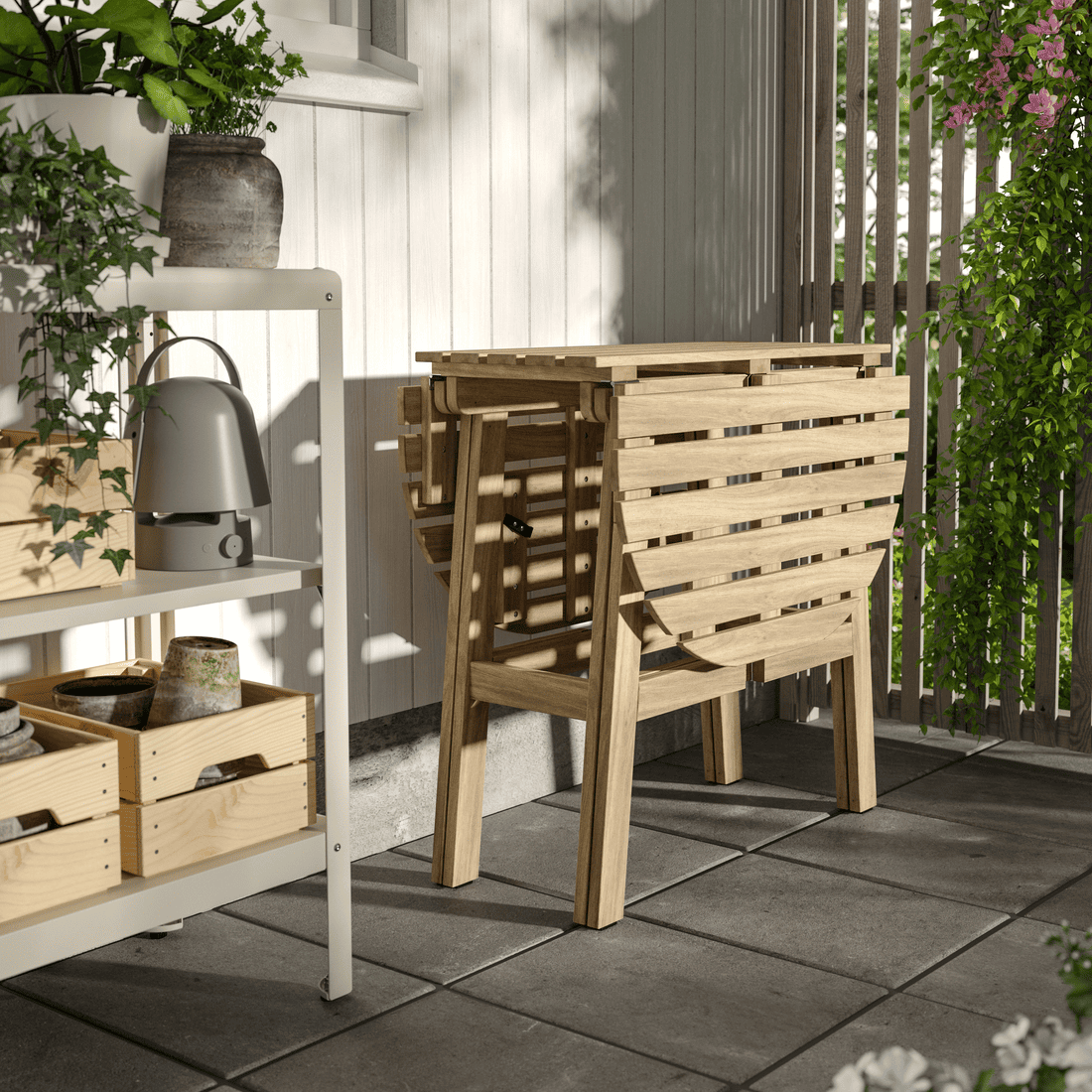ASKHOLMEN folding wooden table